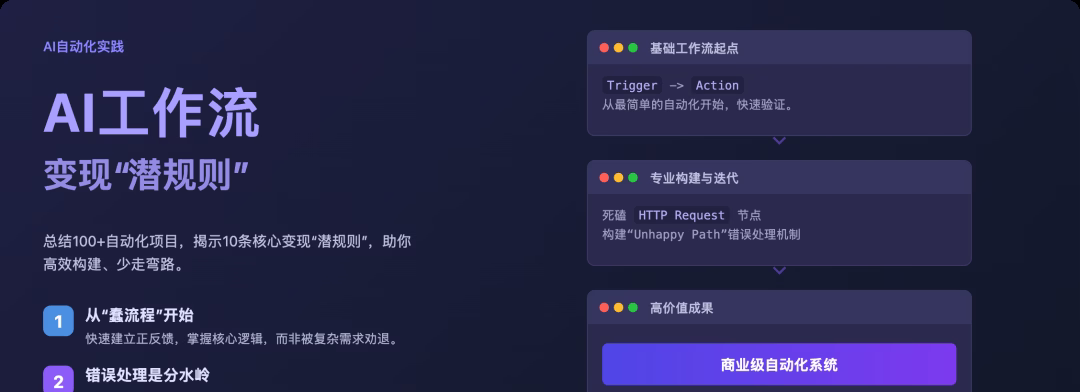 搭建100+个AI工作流后，我悟了：这10条“潜规则”，才是闷声发大财的核心！
