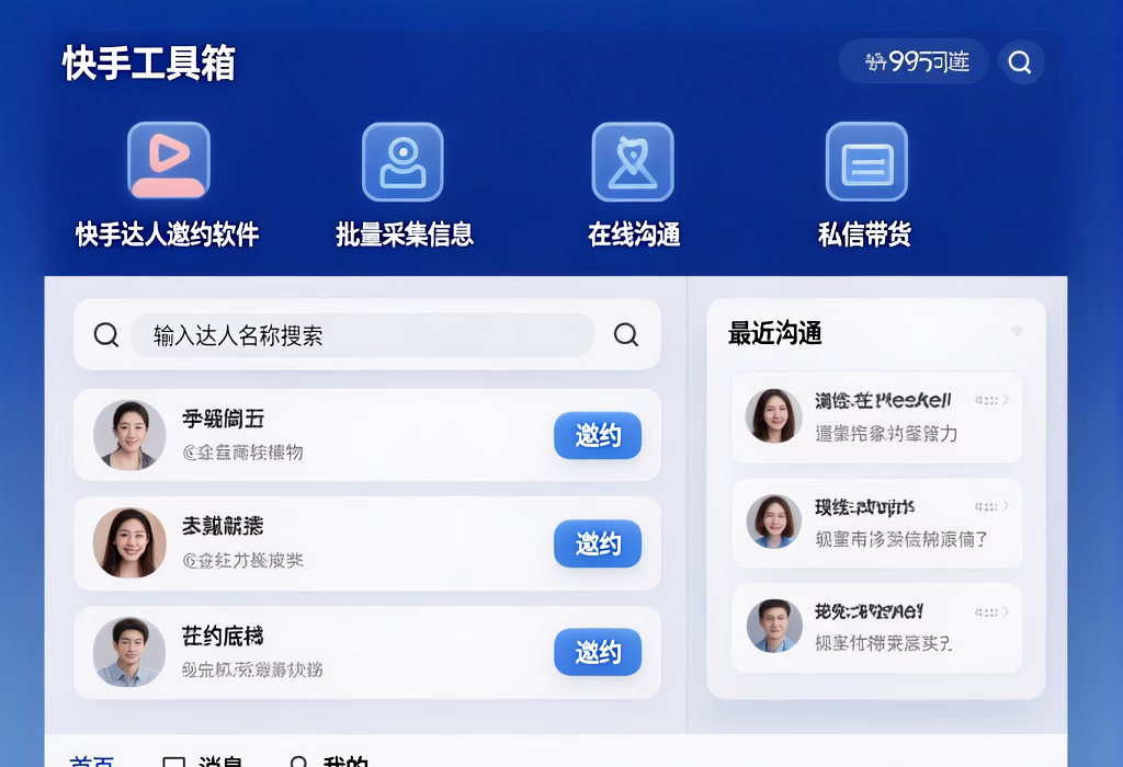 快手工具箱：高效达人邀约，精准触达用户，助力私信带货！